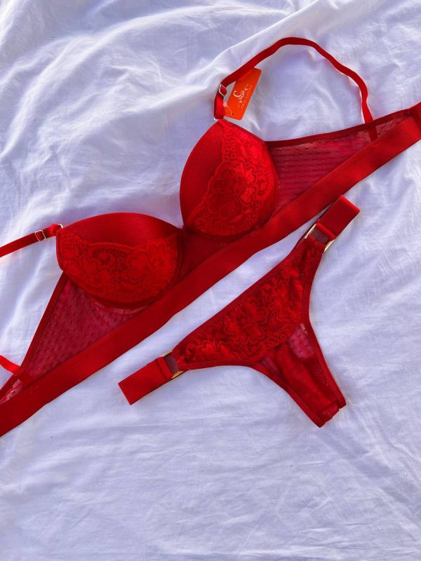 ART 5006 CL -CONJUNTO TAZA SOFT CON LESS - ROJO